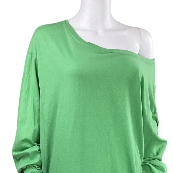 FREE PEOPLE Beach Green Long Sleeve Oversized Maxi Dress XS - Picture 9 of 10